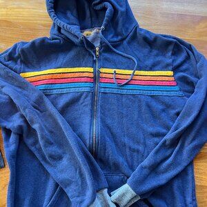 Aviator Nation Mens XXL striped zip up hoodie